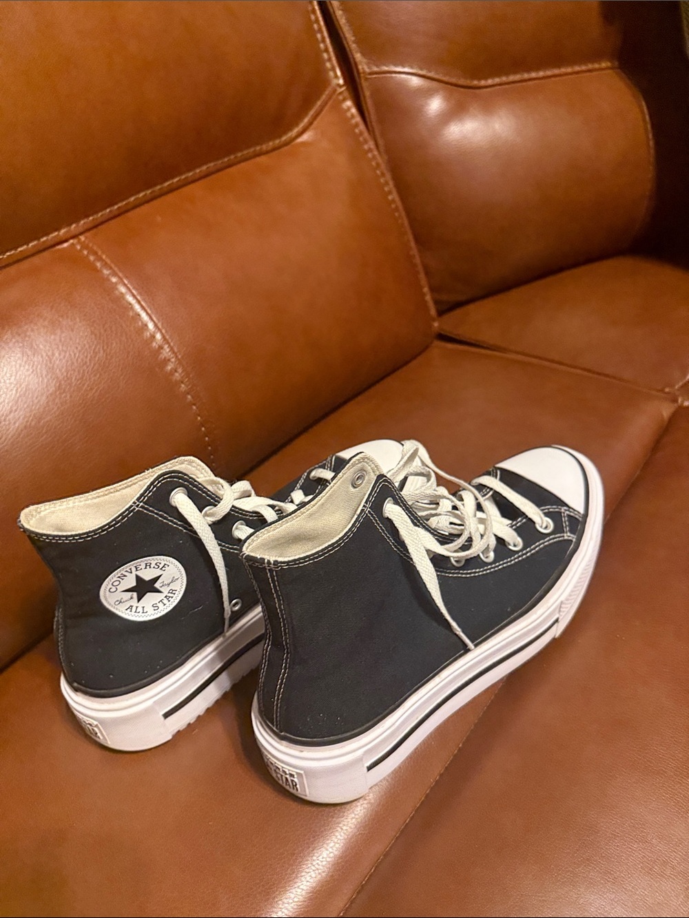 Converse Black and White Platform Chuck Taylor All Star High Tops